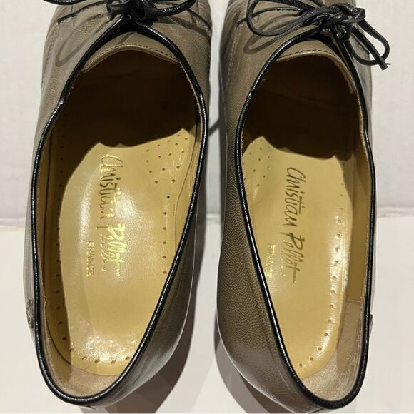 Christian Pellet France loafers Gray with black trim size 5 EE - Picture 5 of 12